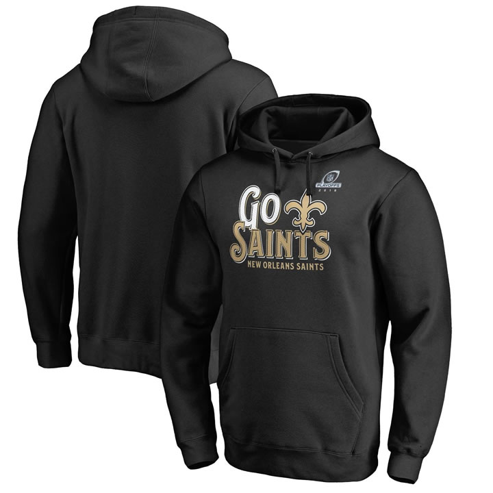 Men's Saints Black 2018 NFL Playoffs Go Saints Pullover Hoodie,We sell and wholesale Men's Saints Black 2018 NFL Playoffs Go Saints Pullover Hoodie on line form chian!